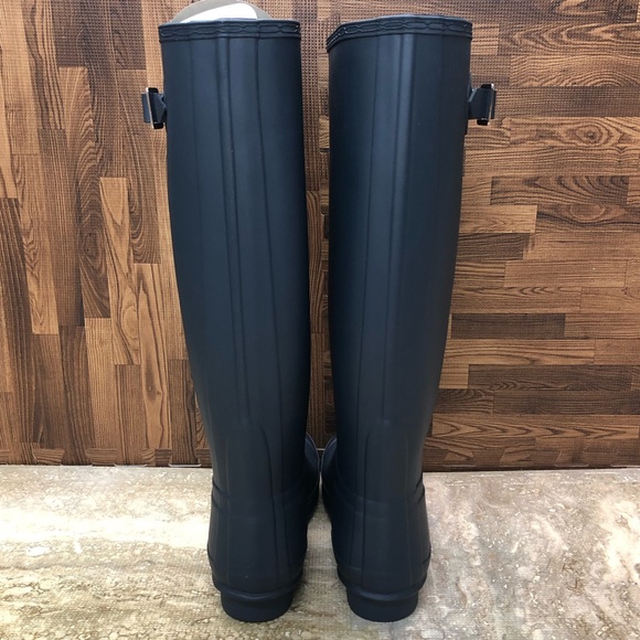 Hunter Women's Original Tall Wide Navy Size 8 - Picture 5 of 14